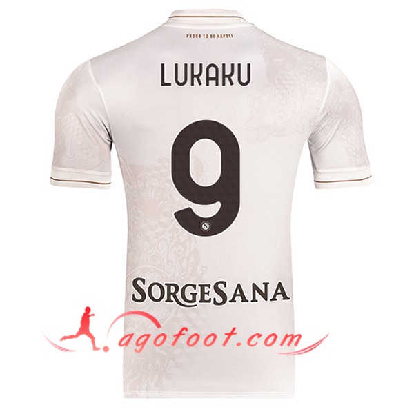 Maillot de Foot SSC Naples (LUKAKU #9) 2025/2026 Exterieur