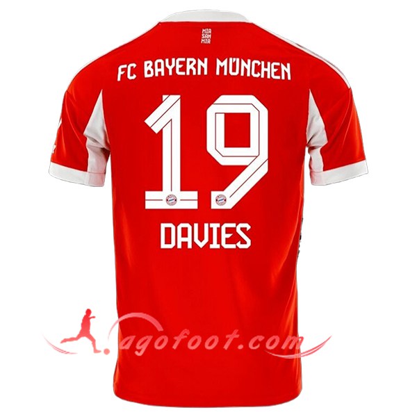 Maillot de Foot Bayern Munich (DAVIES #19) 2025/2026 Domicile