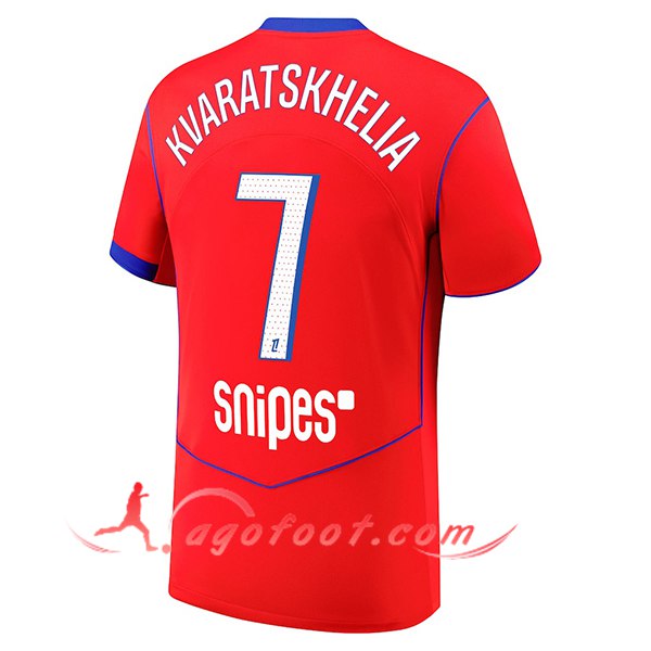 Maillot de Foot PSG (KVARATSKHELIA #7) 2025/2026 Third