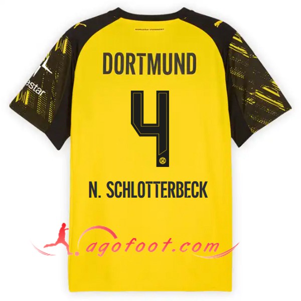 Maillot de Foot Dortmund (N.SCHLOTTERBECK #4) 2025/2026 Domicile