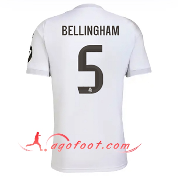 Maillot de Foot Real Madrid (BELLINGHAM #5) 2025/2026 Domicile