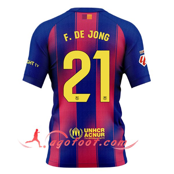 Maillot de Foot Barcelona (F. DE JONG #21) 2025/2026 Domicile