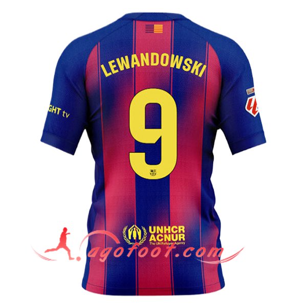 Maillot de Foot Barcelona (LEWANDOWSKI #9) 2025/2026 Domicile