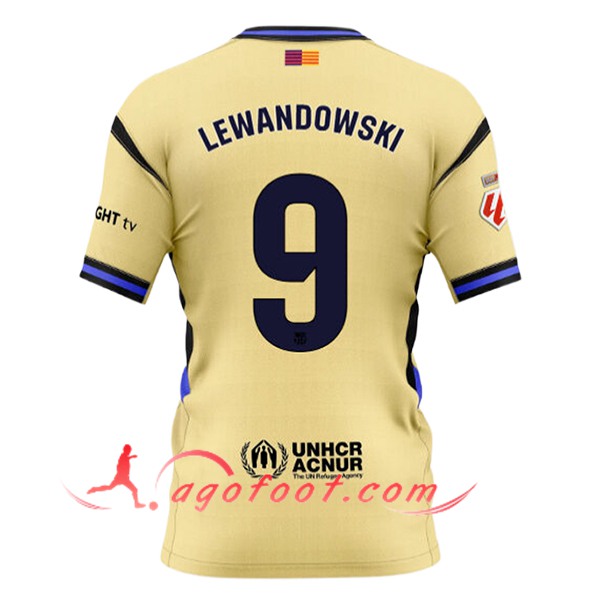 Maillot de Foot Barcelona (LEWANDOWSKI #9) 2025/2026 Exterieur