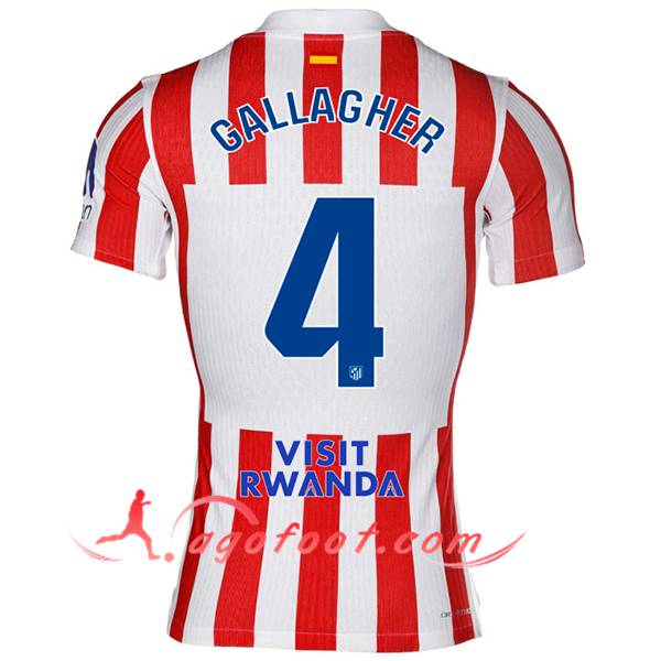 Maillot de Foot Atletico Madrid (GALLAGHER #4) 2025/2026 Domicile