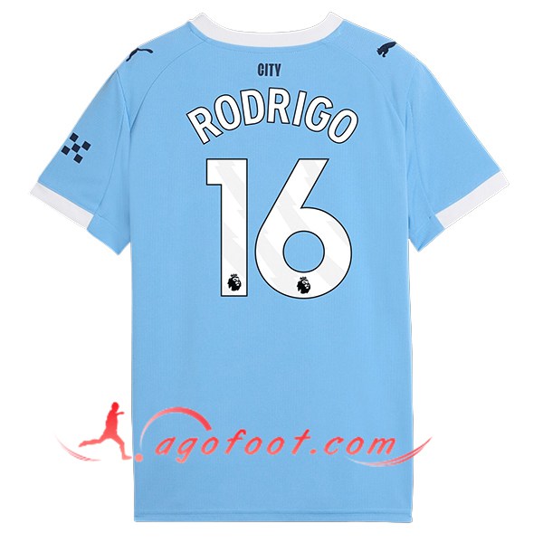 Maillot de Foot Manchester City (RODRIGO #16) 2025/2026 Domicile