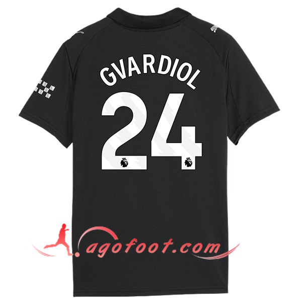 Maillot de Foot Manchester City (GVARDIOL #24) 2025/2026 Exterieur