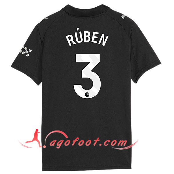 Maillot de Foot Manchester City (RÚBEN #3) 2025/2026 Exterieur