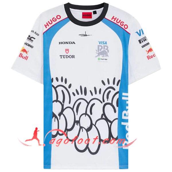 T-Shirt F1 RedBull Racing Team Bleu/Blanc 2025