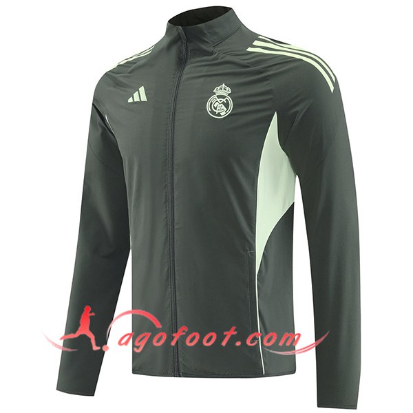 Coupe-Vent Real Madrid Gris/Vert 2025/2026
