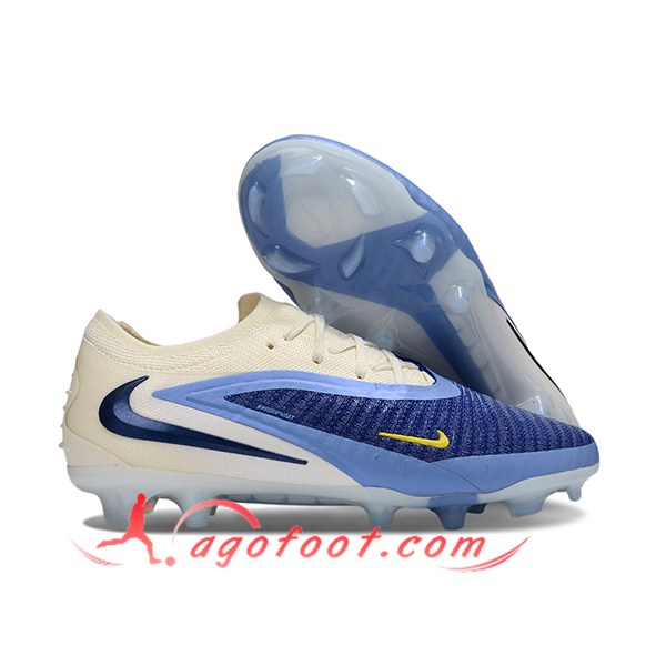 Nike Chaussures de Foot Phantom GX III Elite FG Beige/Bleu