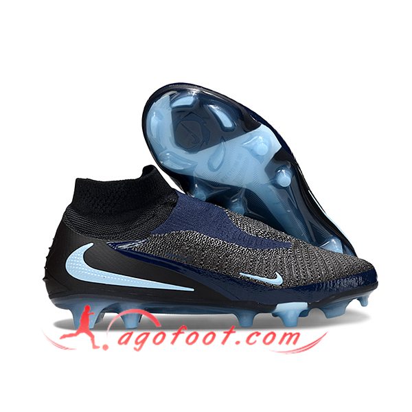 Nike Chaussures de Foot Phantom GX III Elite FG Noir/Bleu -02