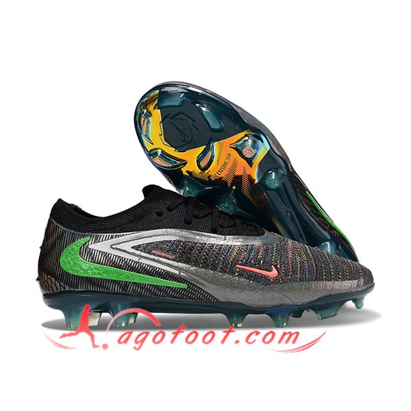 Nike Chaussures de Foot Phantom GX III Elite FG Noir/Vert -02