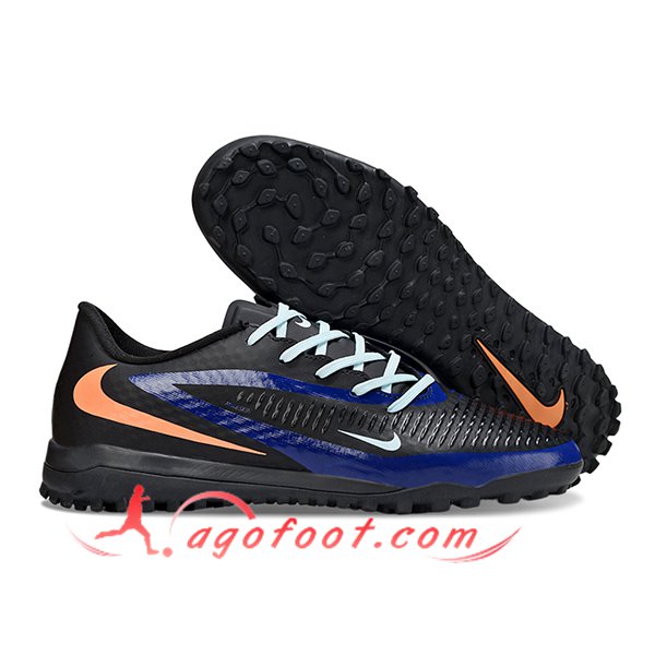 Nike Chaussures de Foot Phantom 6 Low Academy "Erling Haaland" Noir/Bleu/Orange
