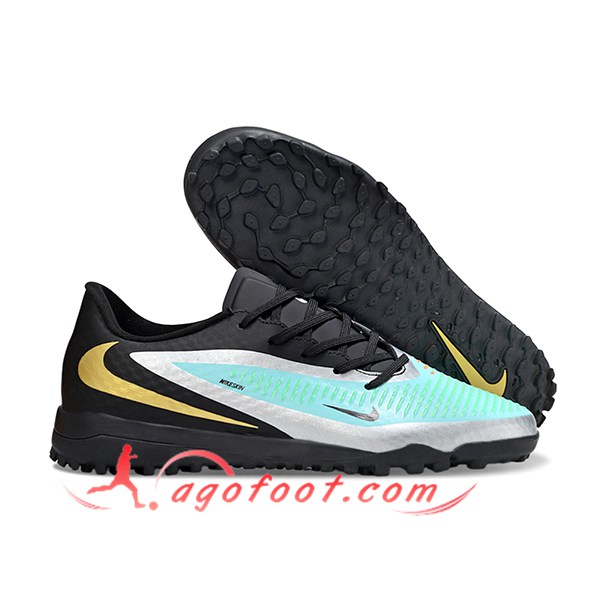 Nike Chaussures de Foot Phantom 6 Low Academy "Erling Haaland" Noir/Vert/Jaune
