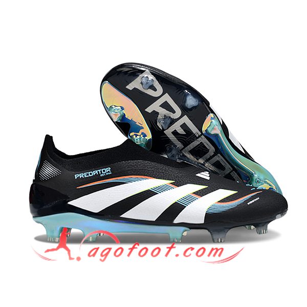 Adidas Chaussures de Foot 25 Predator Elite LL FG Noir/Blanc/Bleu