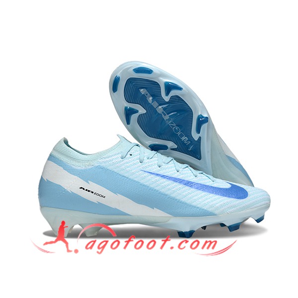 Nike Chaussures de Foot AIR Zoom Mercurial Vapor 16 Elite XXV FG Bleu/Blanc -02