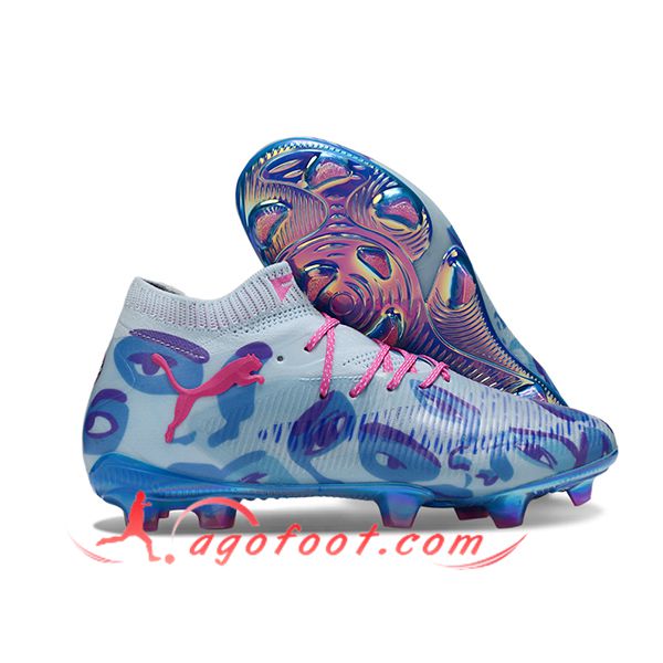 PUMA Chaussures de Foot FUTURE 8 ULTIMATE FG/AG Bleu/Pourpre -02