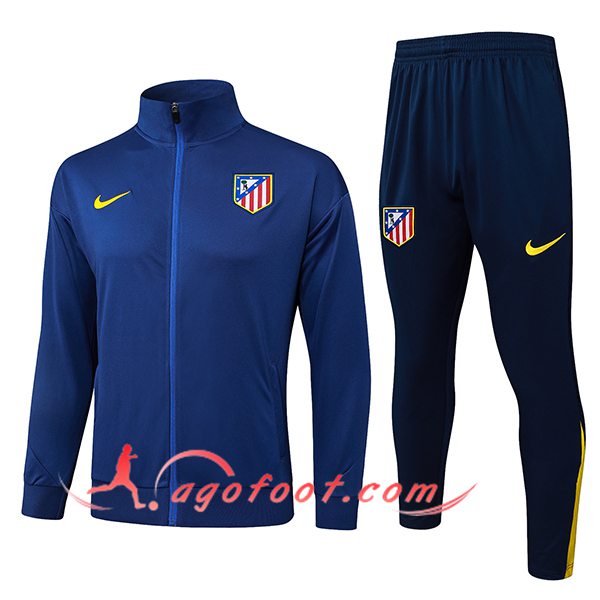 Ensemble Survetement de Foot Veste Atletico Madrid Bleu Marine 2025/2026