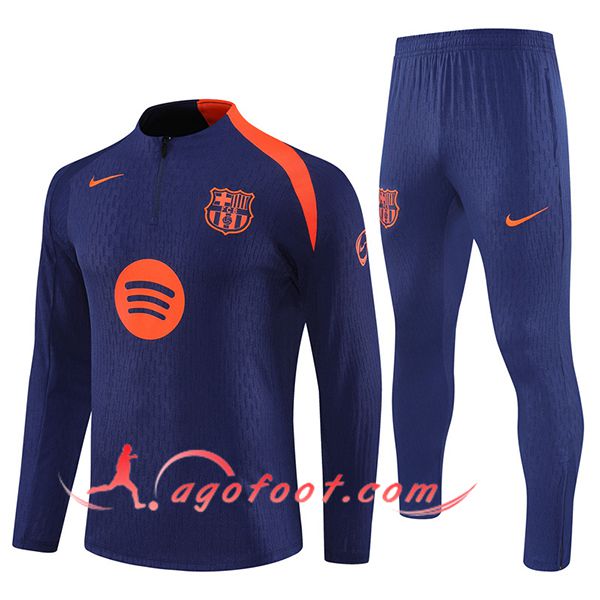 Ensemble Survetement de Foot FC Barcelone Bleu/Orange 2025/2026