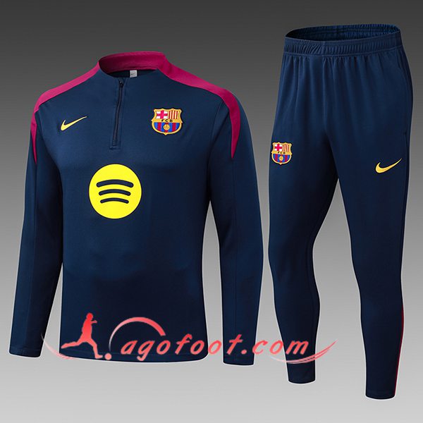 Ensemble Survetement de Foot FC Barcelone Enfant Bleu Royal 2025/2026