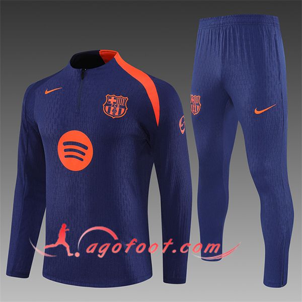 Ensemble Survetement de Foot FC Barcelone Enfant Bleu/Orange 2025/2026