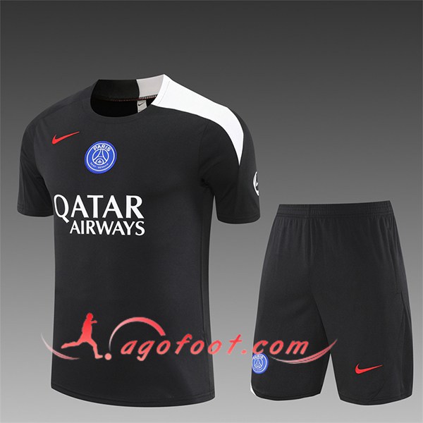 Ensemble Training T-Shirts PSG Enfant Noir/Bleu 2025/2026