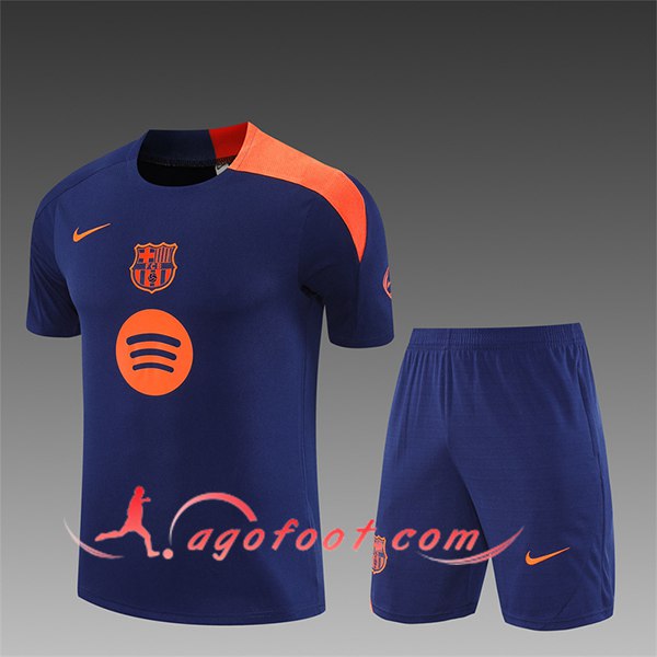 Ensemble Training T-Shirts FC Barcelone Enfant Pourpre/Orange 2025/2026