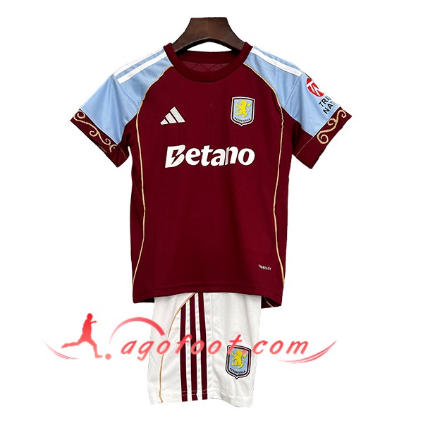 Nouveau Maillot de Foot Aston Villa Enfant Domicile 2025/2026