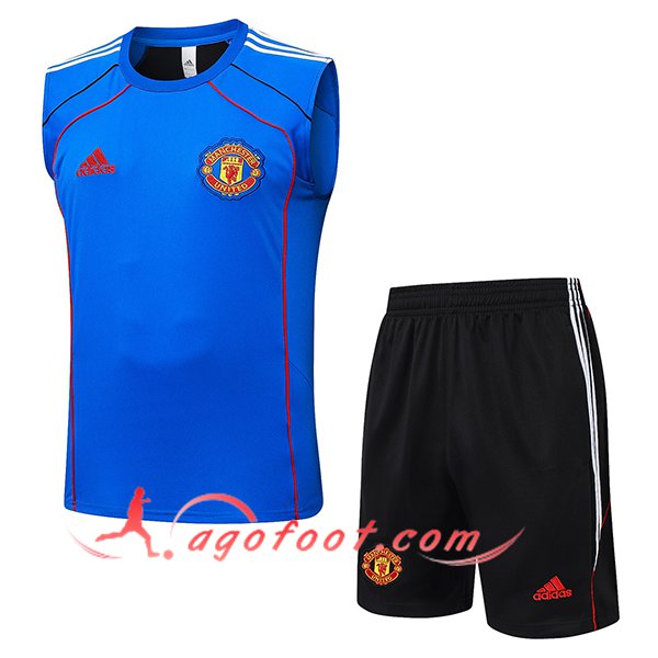 Ensemble Training Debardeurs Manchester United Bleu/Rouge 2025/2026