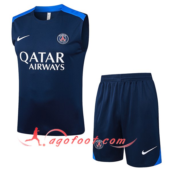 Ensemble Training Debardeurs PSG Bleu Royal 2025/2026