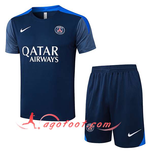 Ensemble Training T-Shirts PSG Bleu Royal 2025/2026 -02