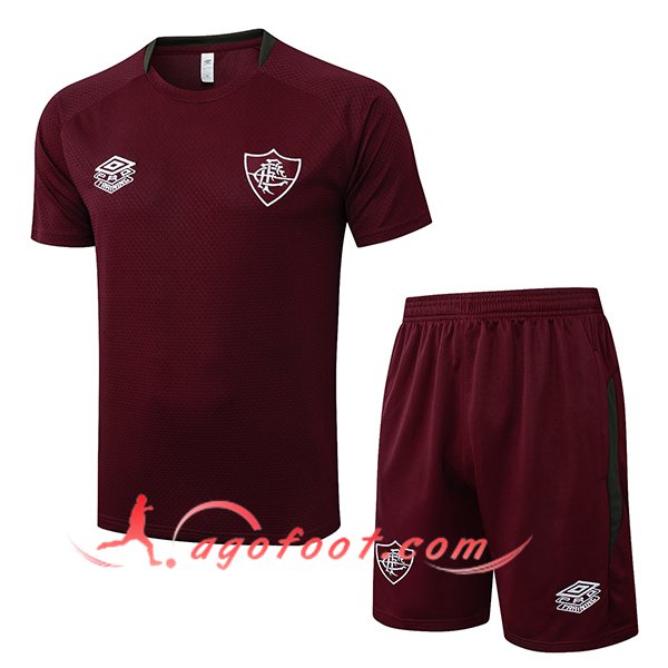 Ensemble Training T-Shirts Fluminense Rouge/Brun 2025/2026