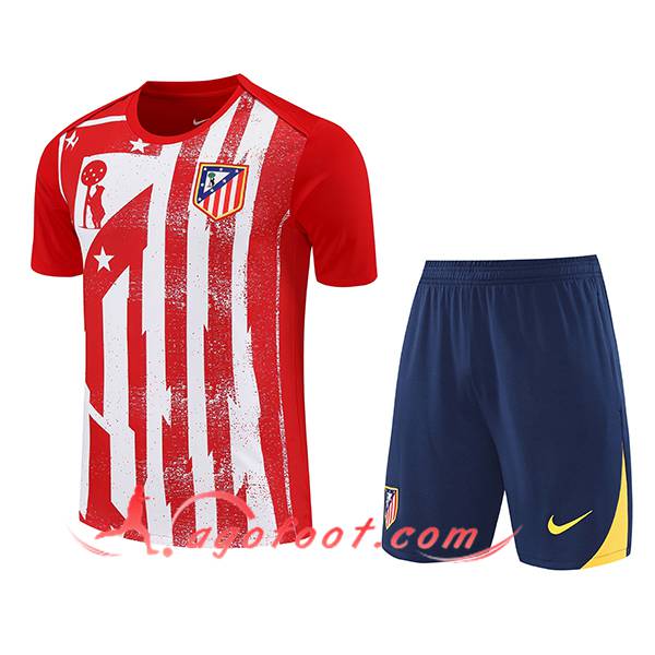 Ensemble Training T-Shirts Atletico Madrid Rouge/Blanc 2025/2026