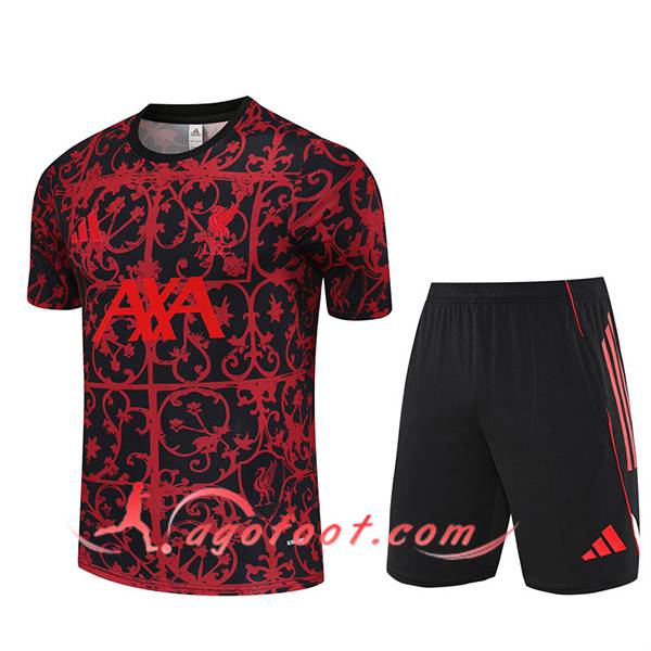 Ensemble Training T-Shirts FC Liverpool Rouge/Noir 2025/2026