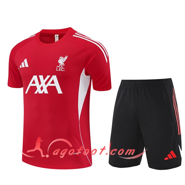 Ensemble Training T-Shirts FC Liverpool Rouge/Blanc 2025/2026