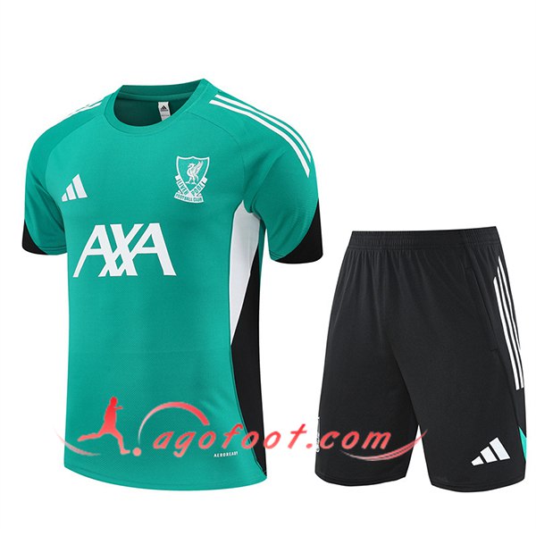 Ensemble Training T-Shirts FC Liverpool Vert/Blanc/Noir 2025/2026