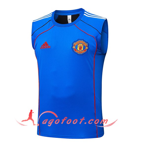 Training Debardeurs Manchester United Bleu/Rouge 2025/2026