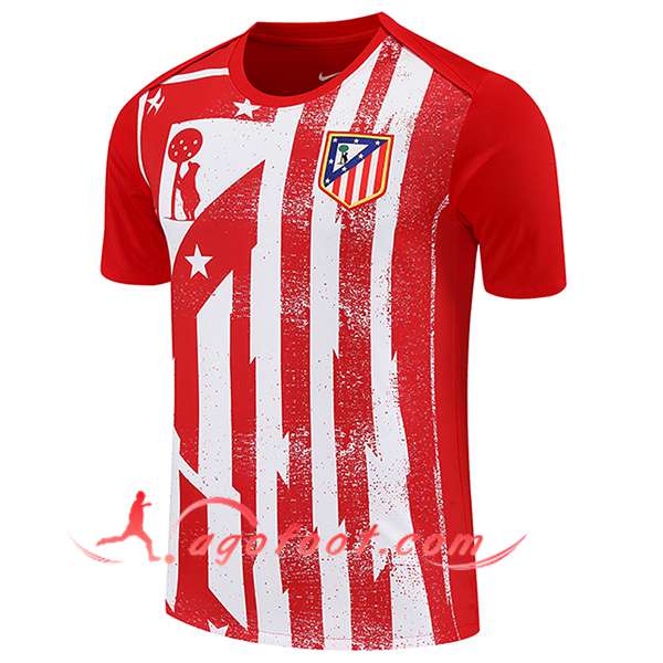 Training T-Shirts Atletico Madrid Rouge/Blanc 2025/2026 -02