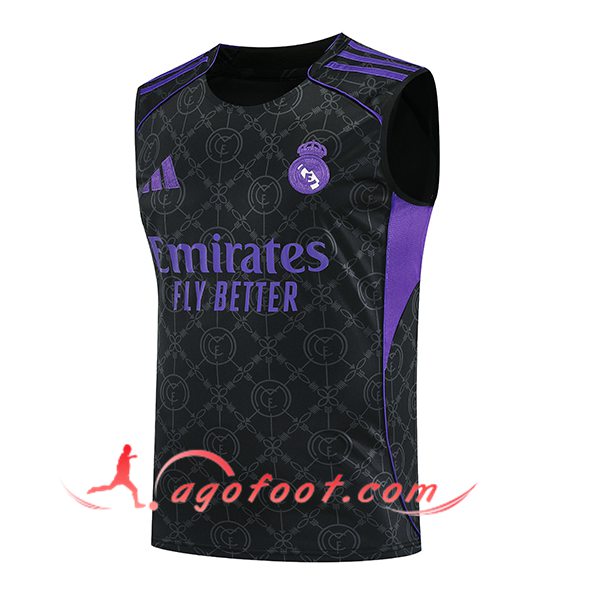 Training Debardeurs Real Madrid Noir/Pourpre 2025/2026