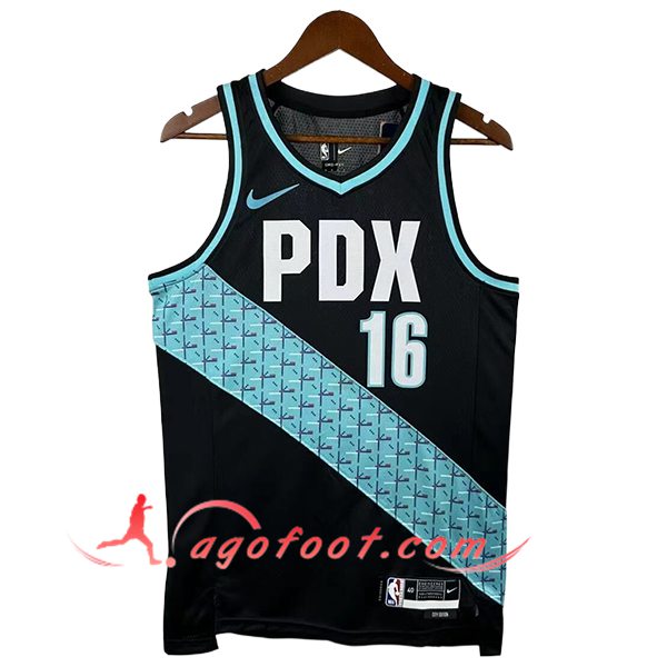 Maillot Portland Trail Blazers (YANG #16) 2025/26 Noir/Bleu