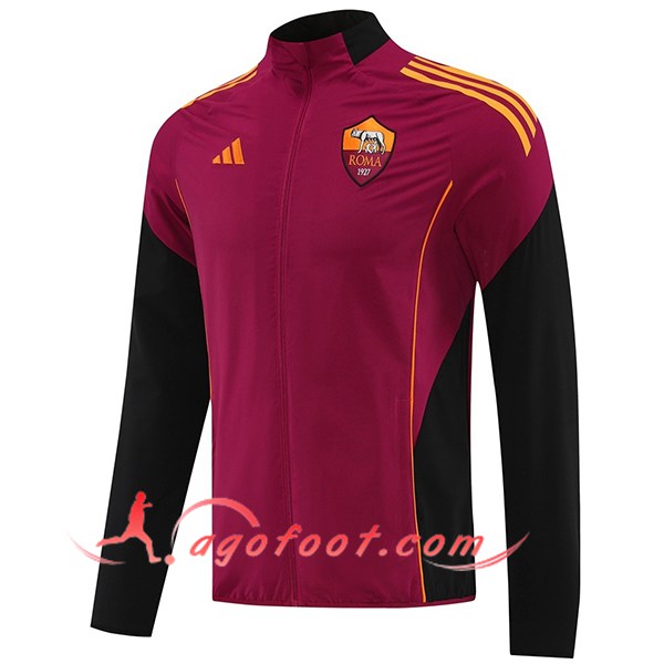 Coupe-Vent AS Roma Pourpre/Noir/Orange 2025/2026