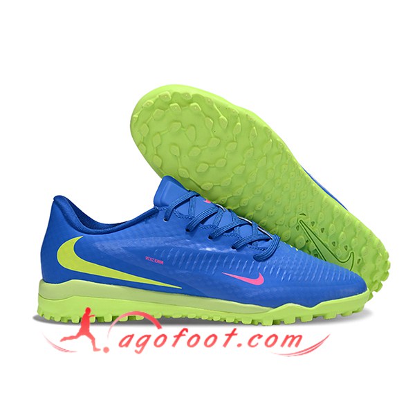 Nike Chaussures de Foot Phantom 6 Low Academy "Erling Haaland" Bleu/Vert