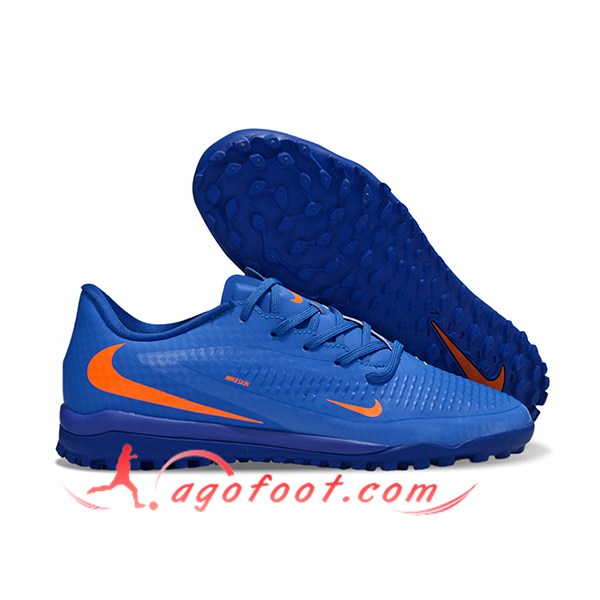 Nike Chaussures de Foot Phantom 6 Low Academy "Erling Haaland" Bleu/Orange