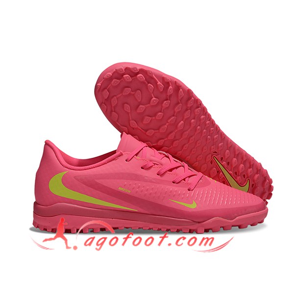 Nike Chaussures de Foot Phantom 6 Low Academy "Erling Haaland" Rose/Vert