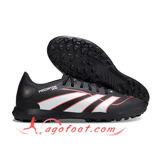 Adidas Chaussures de Foot PREDATOR 25 ELITE TF BOOTS Noir/Blanc/Rouge -02