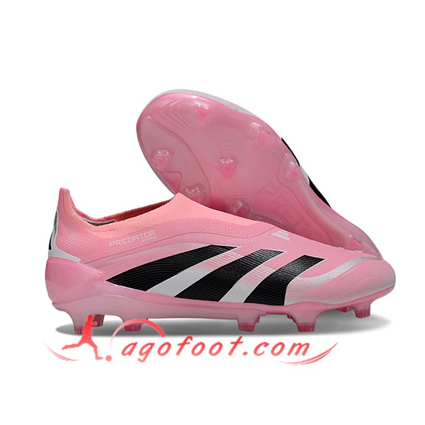 Adidas Chaussures de Foot 25 Predator Elite LL FG Rose/Noir/Blanc