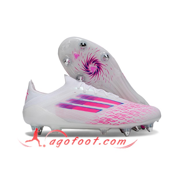 Adidas Chaussures de Foot F50 Elite SG Blanc/Rose