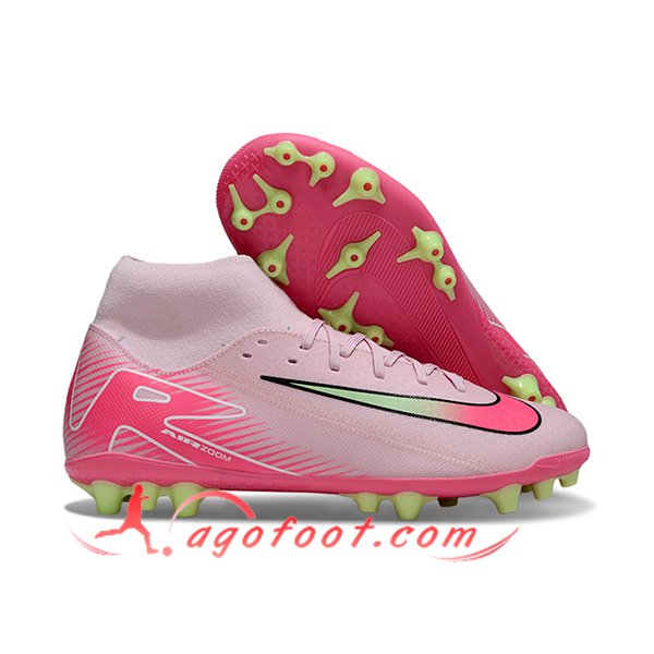 Nike Chaussures de Foot Mercurial Superfly 10 Academy Rose/Vert