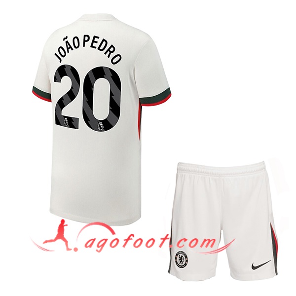 Maillot de Foot Chelsea (JOÃO PEDRO #20) Enfant 2025/2026 Exterieur